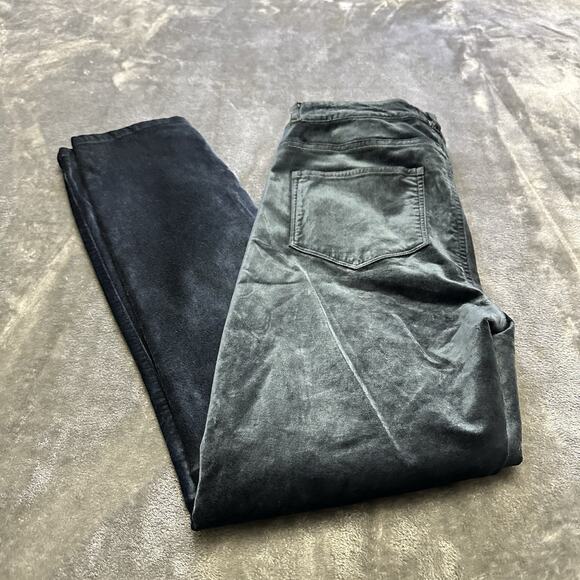 Paige Jeans Womens 28 Blue Hoxton Ankle Peg Button‎ Velvet Skinny Leg Pants - Picture 8 of 12